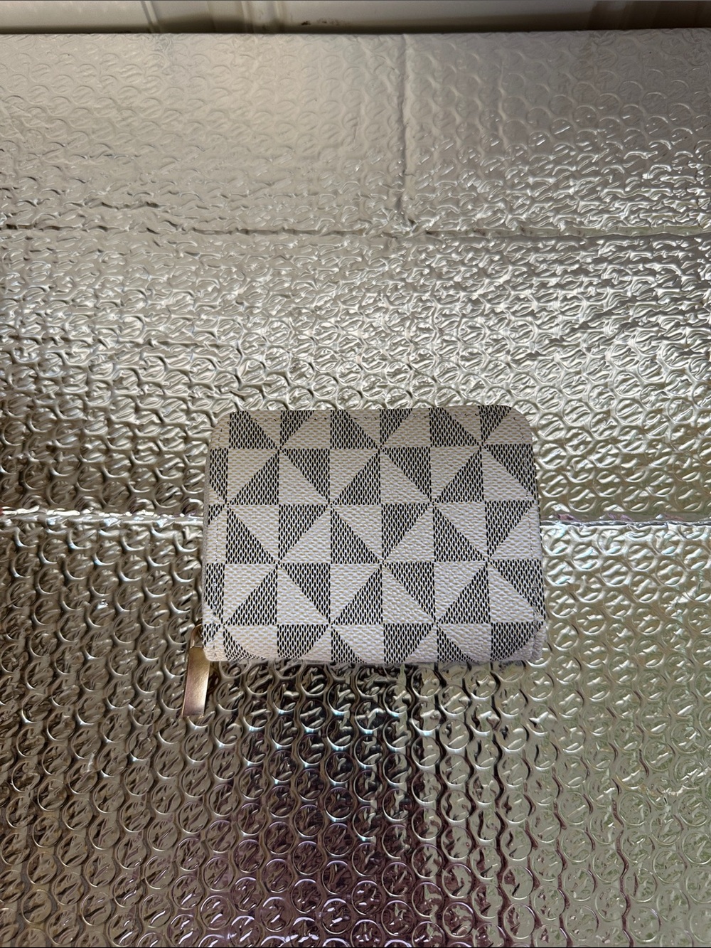 Monochrome Triangle Zip Wallet
